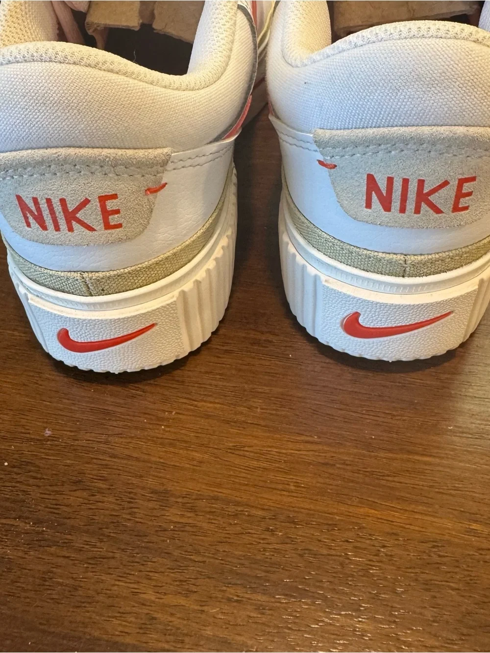 Nike Court Legacy Lift Lifestyle Sneakers Shoes White/Orange DM7590-110 Women 9